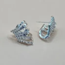 Brinco Ear Cuff Microzirconias c/ Pedra Cristal