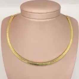 Chocker Ouro Escovado Maciço