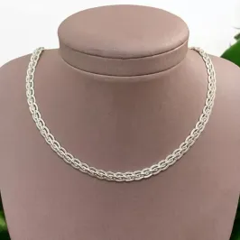 Chocker Elos Trançados Prata