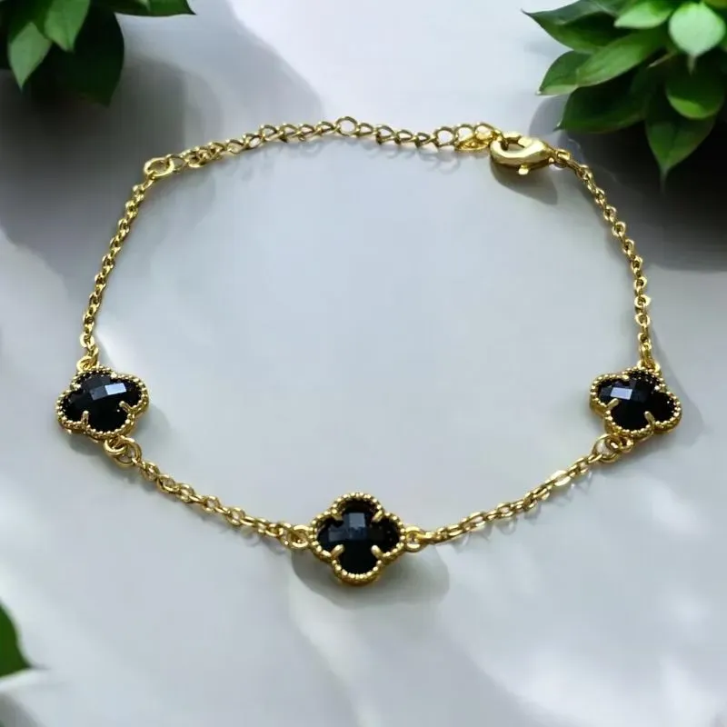 Pulseira Triplo Van Cleef Preto